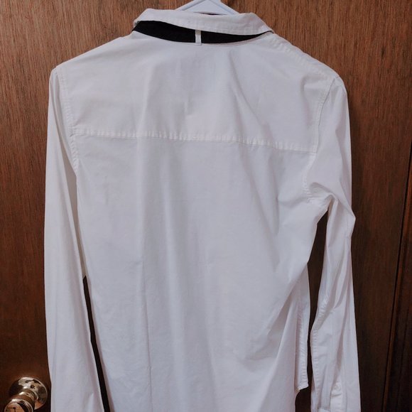 BNWT Abercrombie & Fitch Poplin Necktie Ribbon Shirt Blouse Size M Preppy - Picture 4 of 4